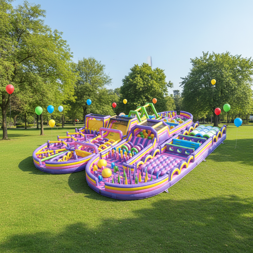 Inflatable obstacle course product