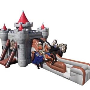 Commercial 0.55mm PVC Moonwalk Anime Bounce House Combo
