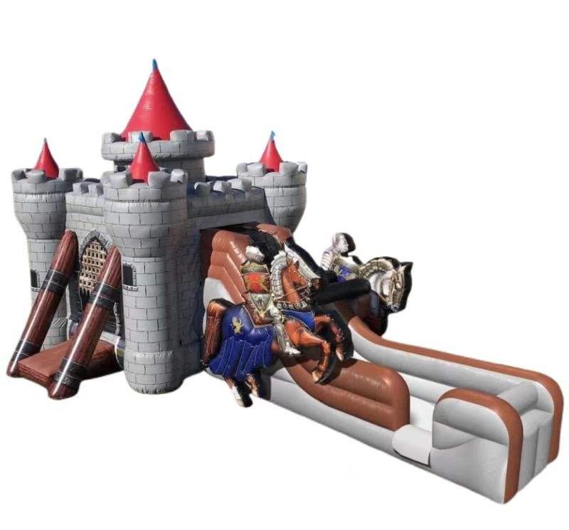 Commercial 0.55mm PVC Moonwalk Anime Bounce House Combo