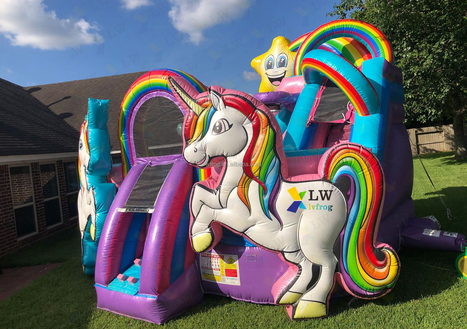 Lvfrog Wholesale Unicorn Themed Bounce House