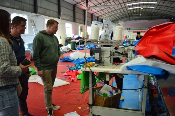 Factory sewing workshop visit