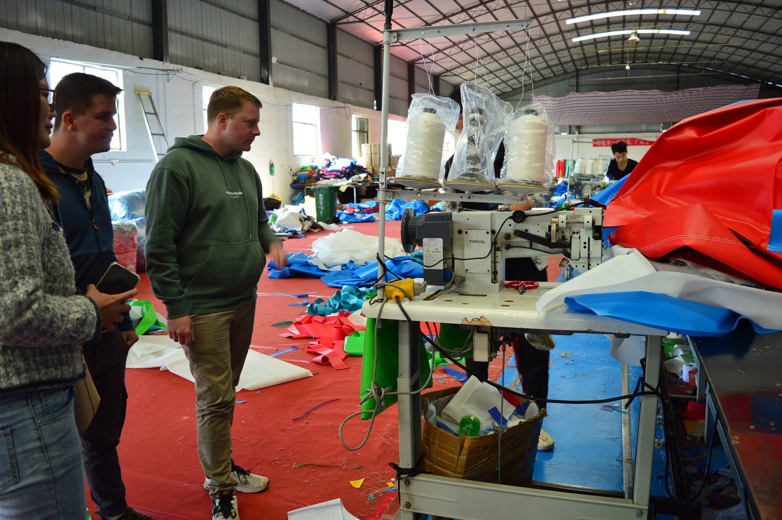 Factory sewing workshop visit