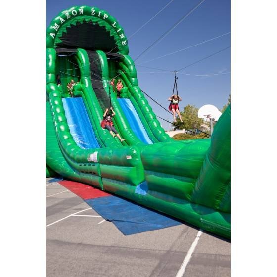 Inflatable Zip Line Amusement Park Ride