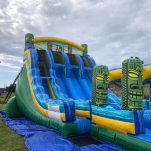 Commercial Giant Beach Inflatable Waterslide with Pool