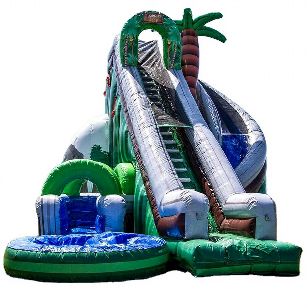 Outdoor Kids Party Large 24ft Jungle Falls Inflatable Water Slide
