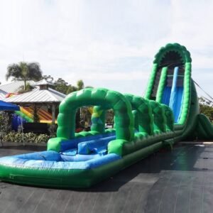 Commercial Large Double Slide and Slip Palm Tree Water Inflatable Castle